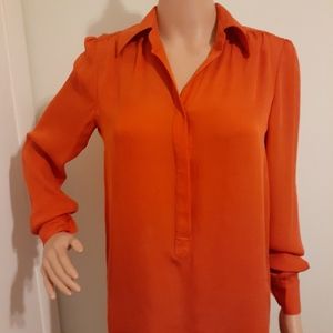 Haute Hippie Womens Silk Long Sleeve Blouse Small